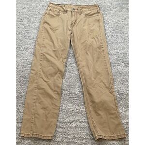 Levis Pants Mens 29x30 Tan‎ 514 Straight Zip 5 Pocket Chino Pant White Tab
